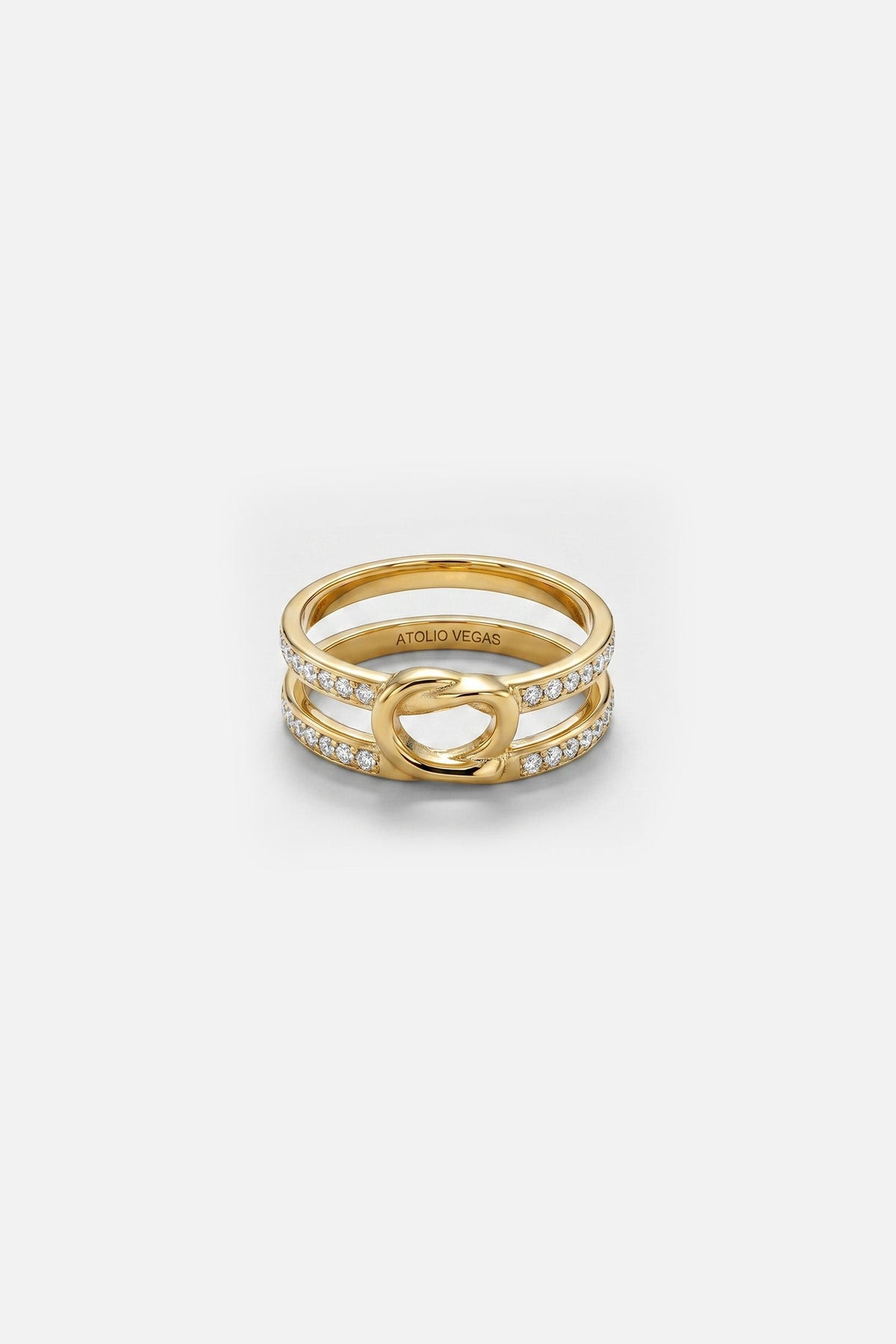18k gold plated Soleil ring