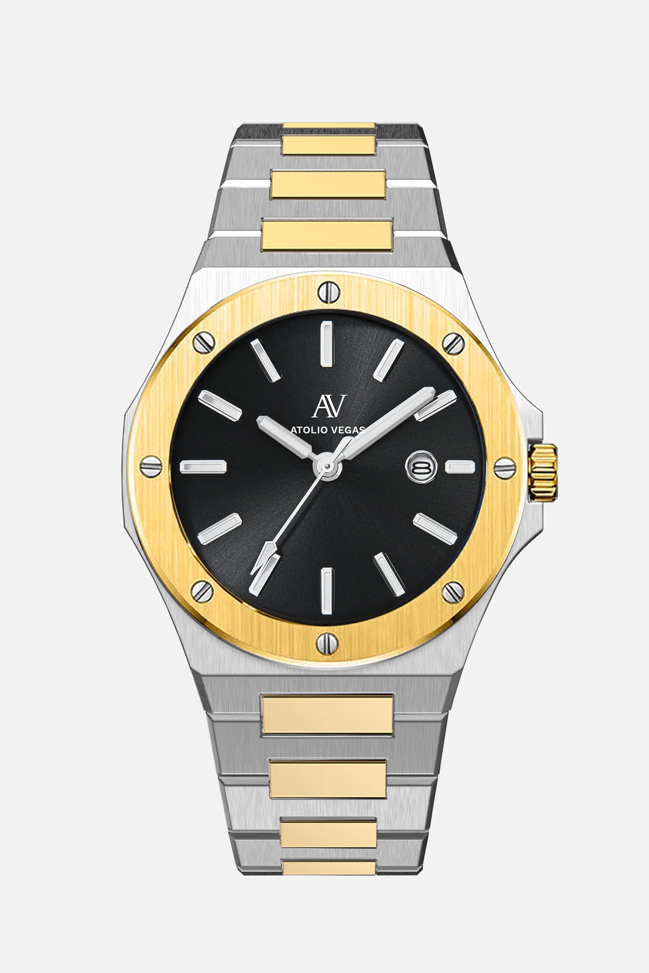 Zolten tow tone | black dial Watch | Atolio Vegas | water resistant