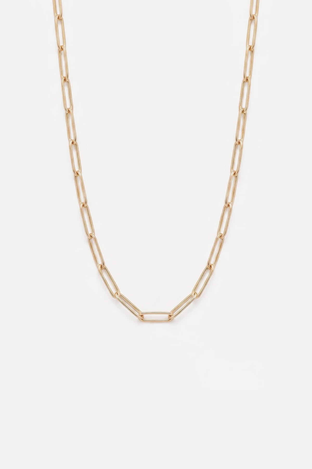 Cannes necklace 3mm for men in gold with paperclip links by Atolio Vegas