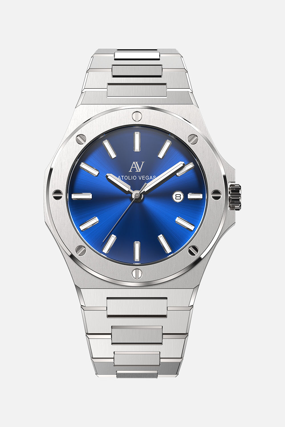 Zolten stainless steel watch on a steel bracelet