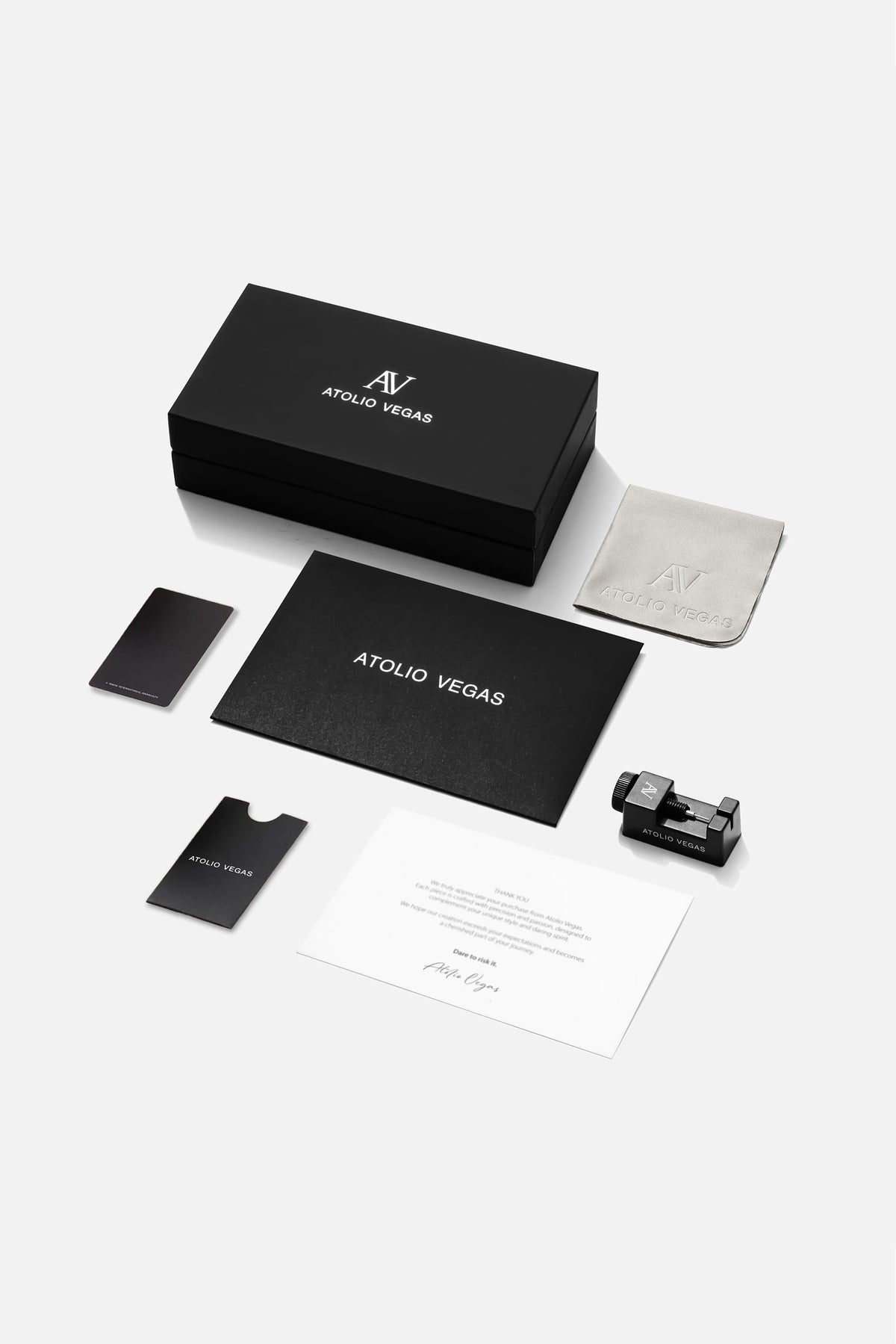 Atolio Vegas watch gift box packaging supplied with every watch