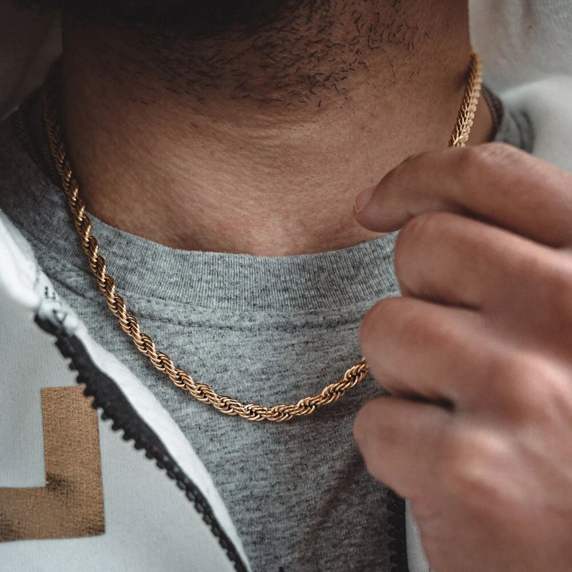 Men's Gold Chain Necklace | Rope | 5mm Width | Atolio Vegas